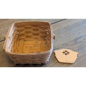 Longaberger Handwoven basket, 1992 with One Handle